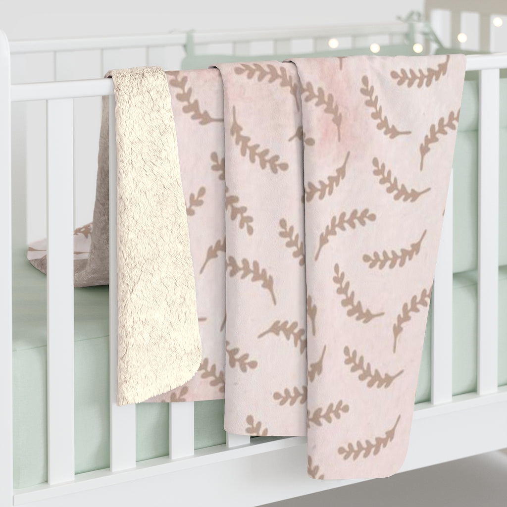 Floral Comfy Blanket | Blush Pink Beige