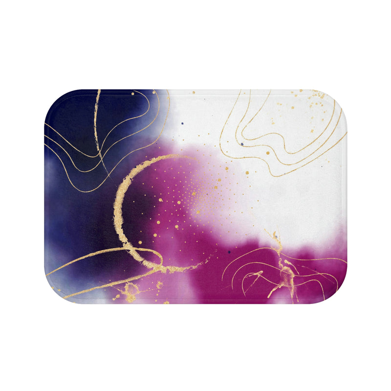 Abstract Bath Mat | Navy Pink White