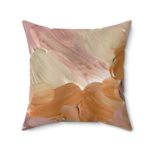 Abstract Pillow Cover | Beige Green Pink
