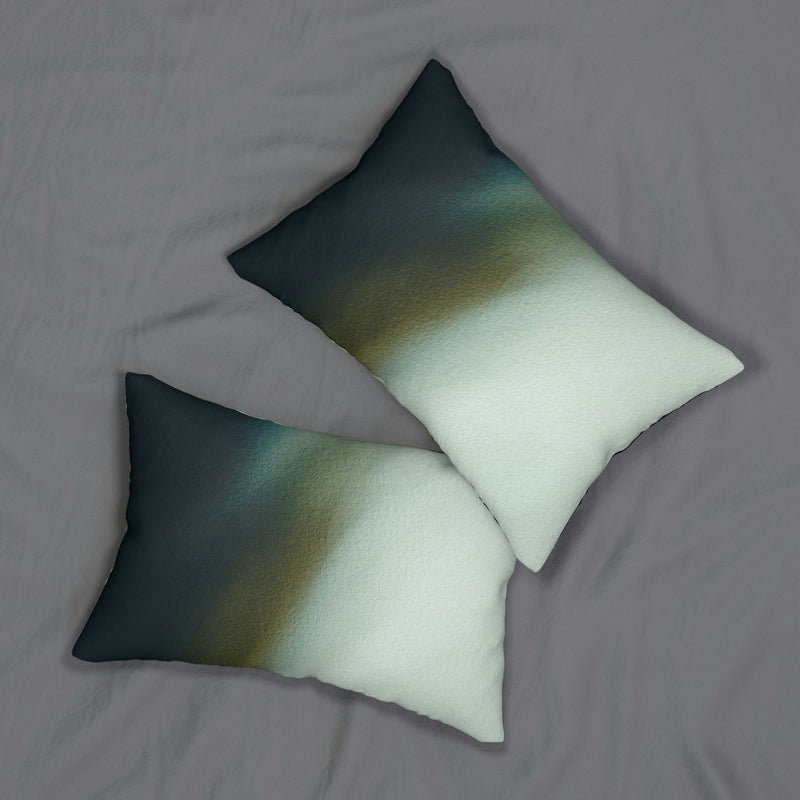 Boho Lumbar Pillow | Navy Blue Green Abstract