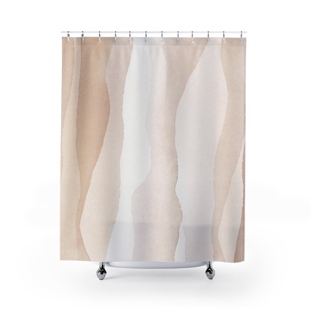 modern boho fabric shower curtain