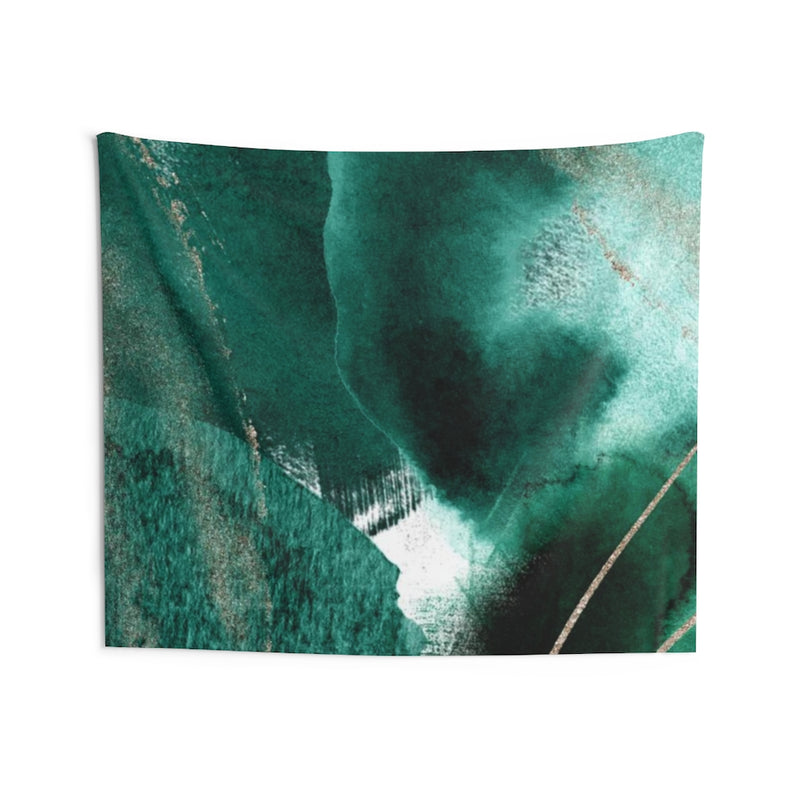 Abstract Tapestry | Emerald Green White