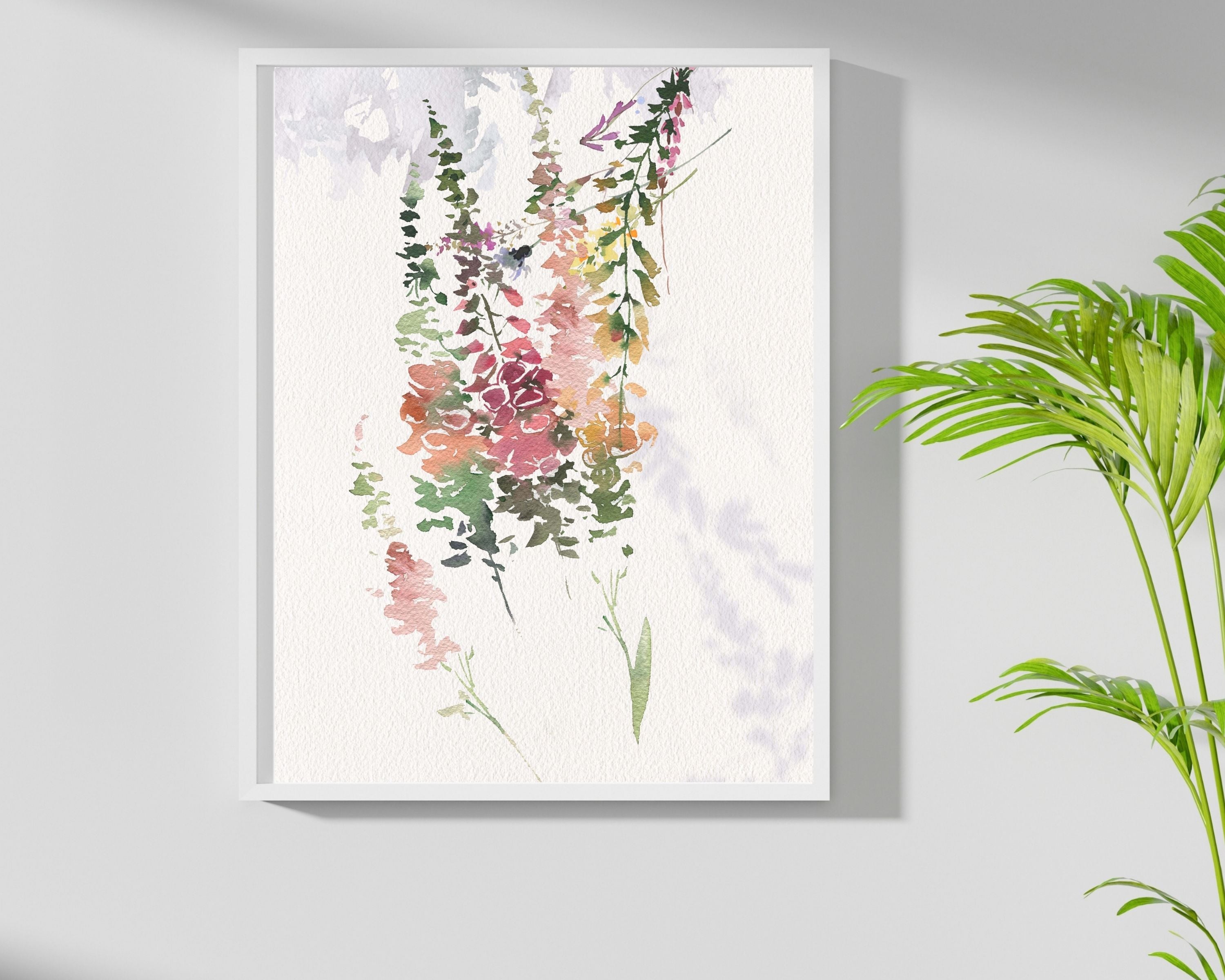 Wild Flowers Art Prints | Beige Spring Flowers