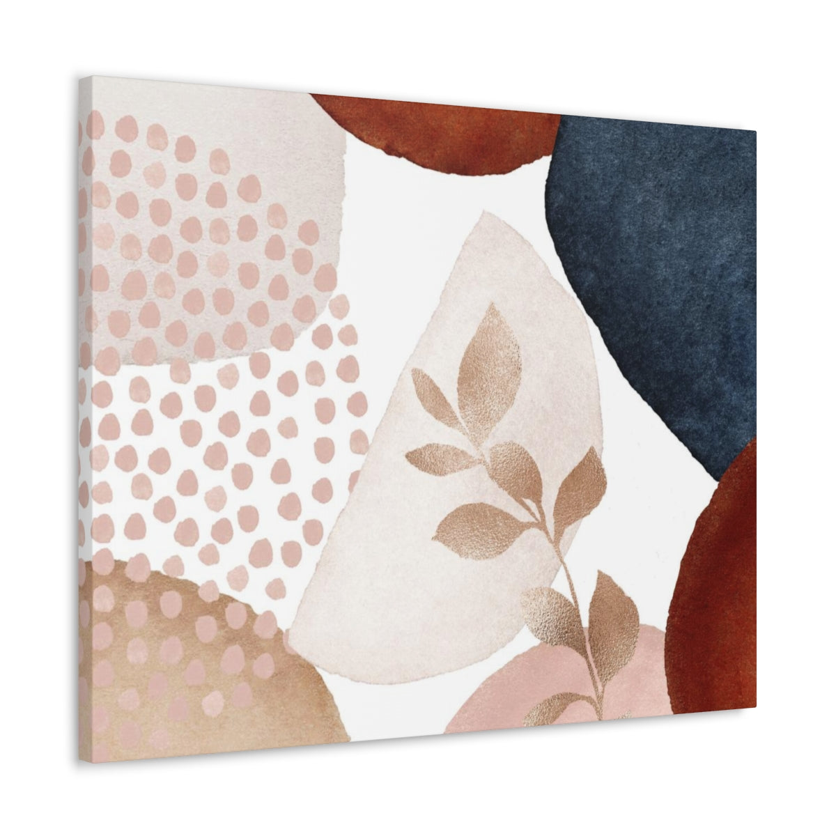 Abstract Wall Canvas Print | Golden Leaves