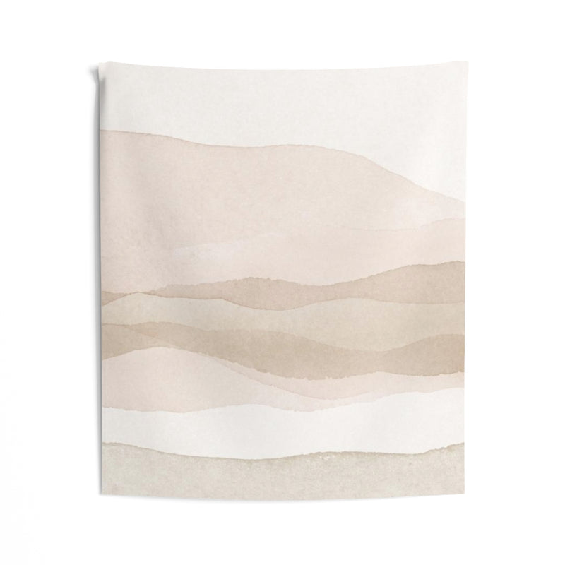 Abstract Tapestry | Beige White Hills