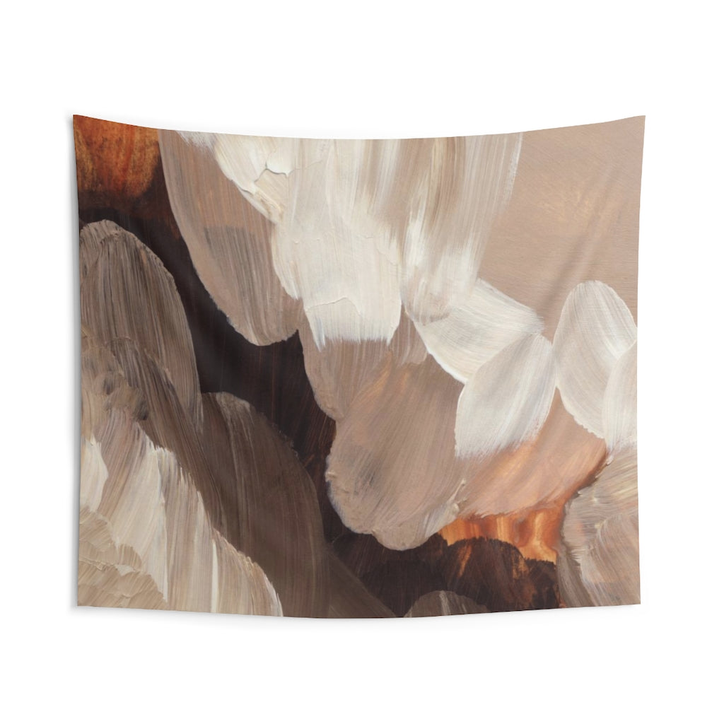 Abstract Tapestry | Cream Beige Orange Brown