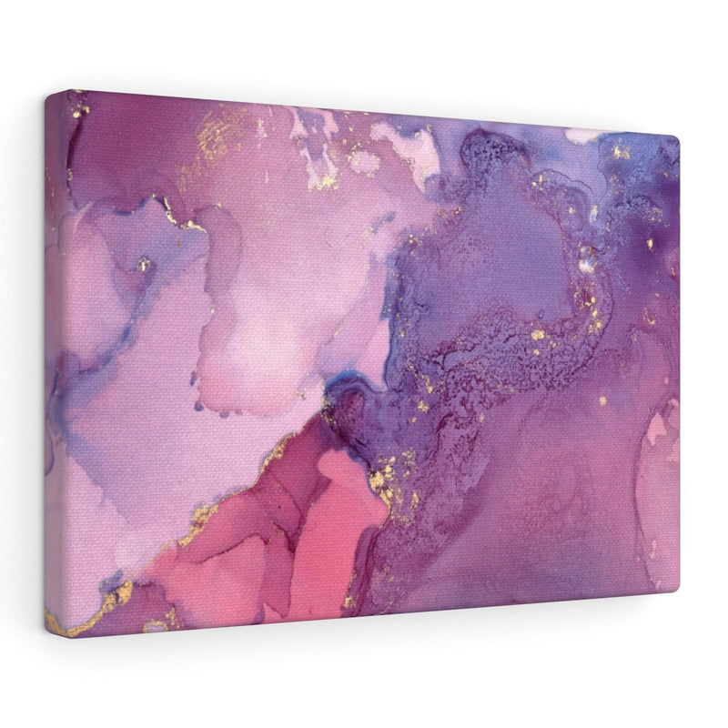 Abstract Canvas Art | Purple Pink Gold
