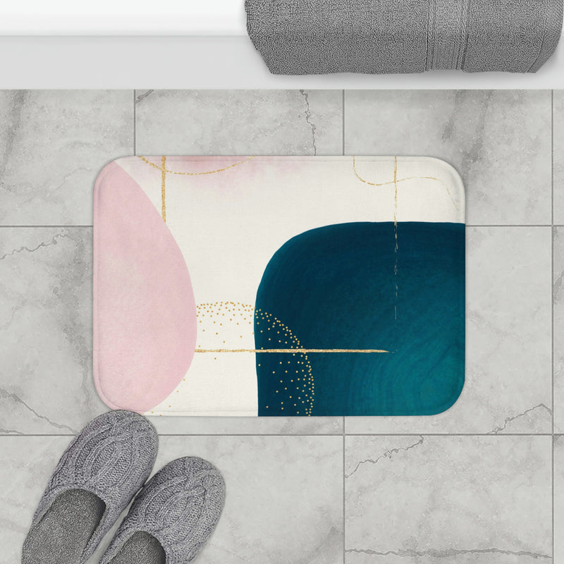Blue Pink | Abstract Bath Mat