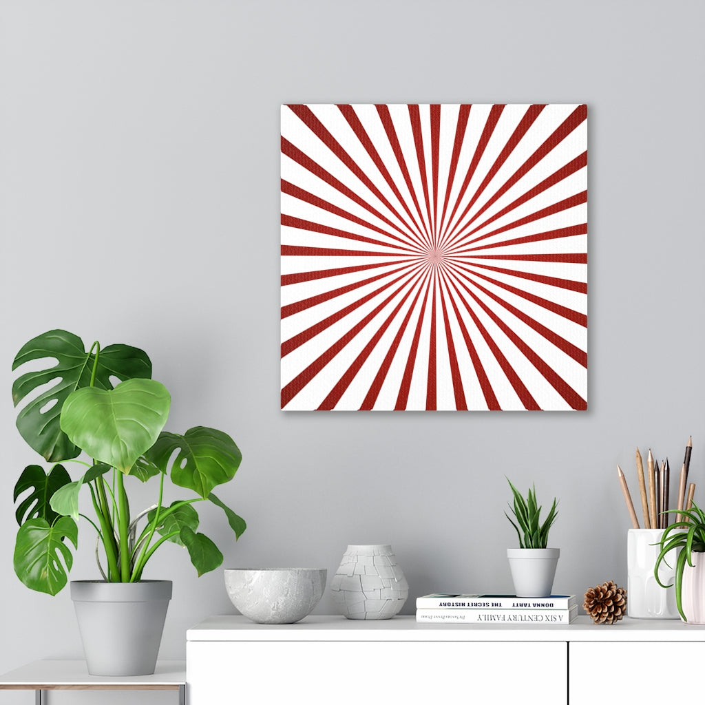 RETRO CANVAS ART | White Red