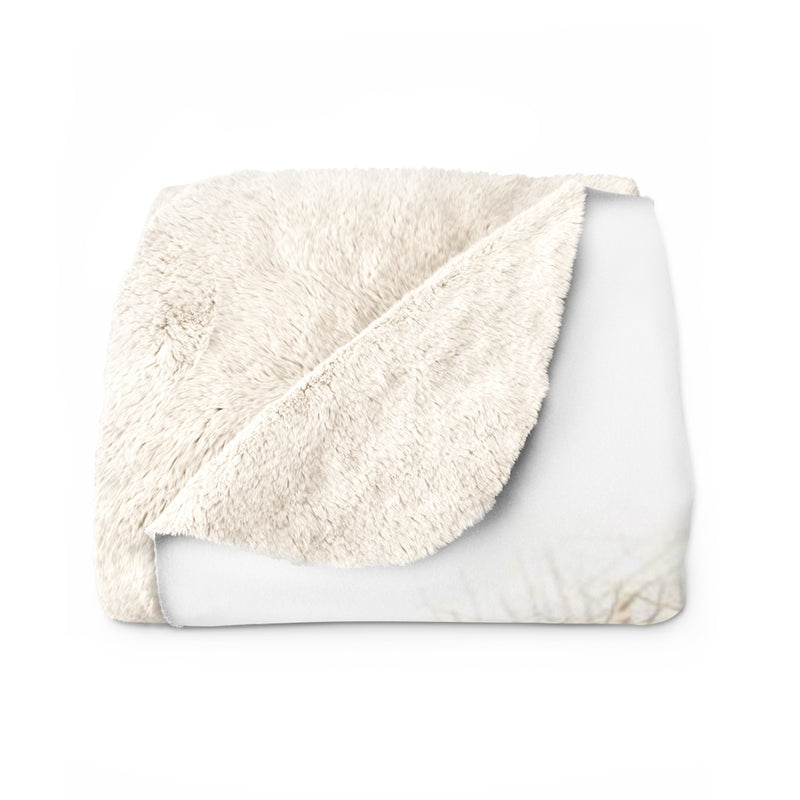 Floral Comfy Blanket | White Gold Mauve