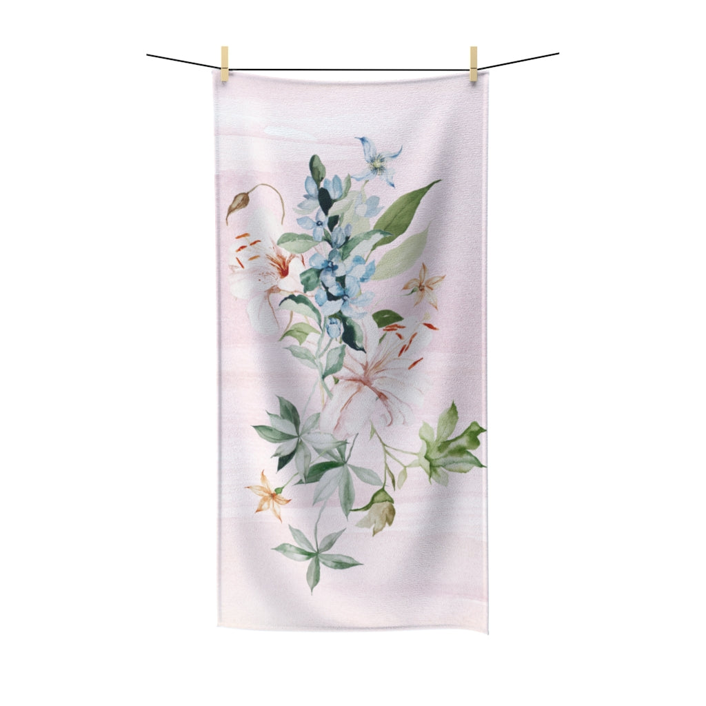 Floral Bath Towel | Blush Pink