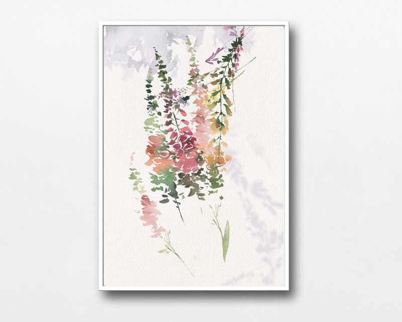 Wild Flowers Art Prints | Beige Spring Flowers