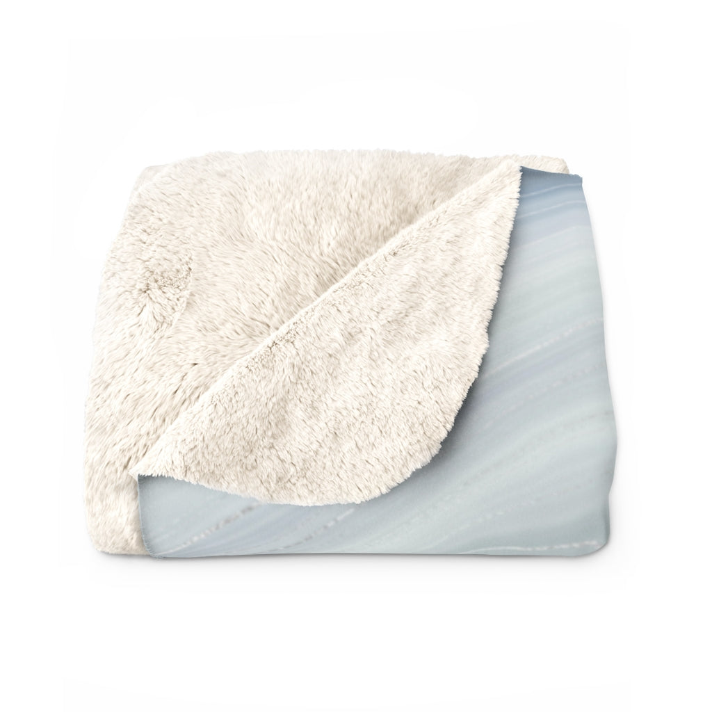 sky baby blue, dusty smoky navy, pastel blue blanket