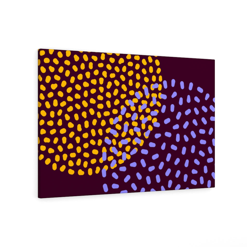 Abstract Canvas Art | Purple Yellow