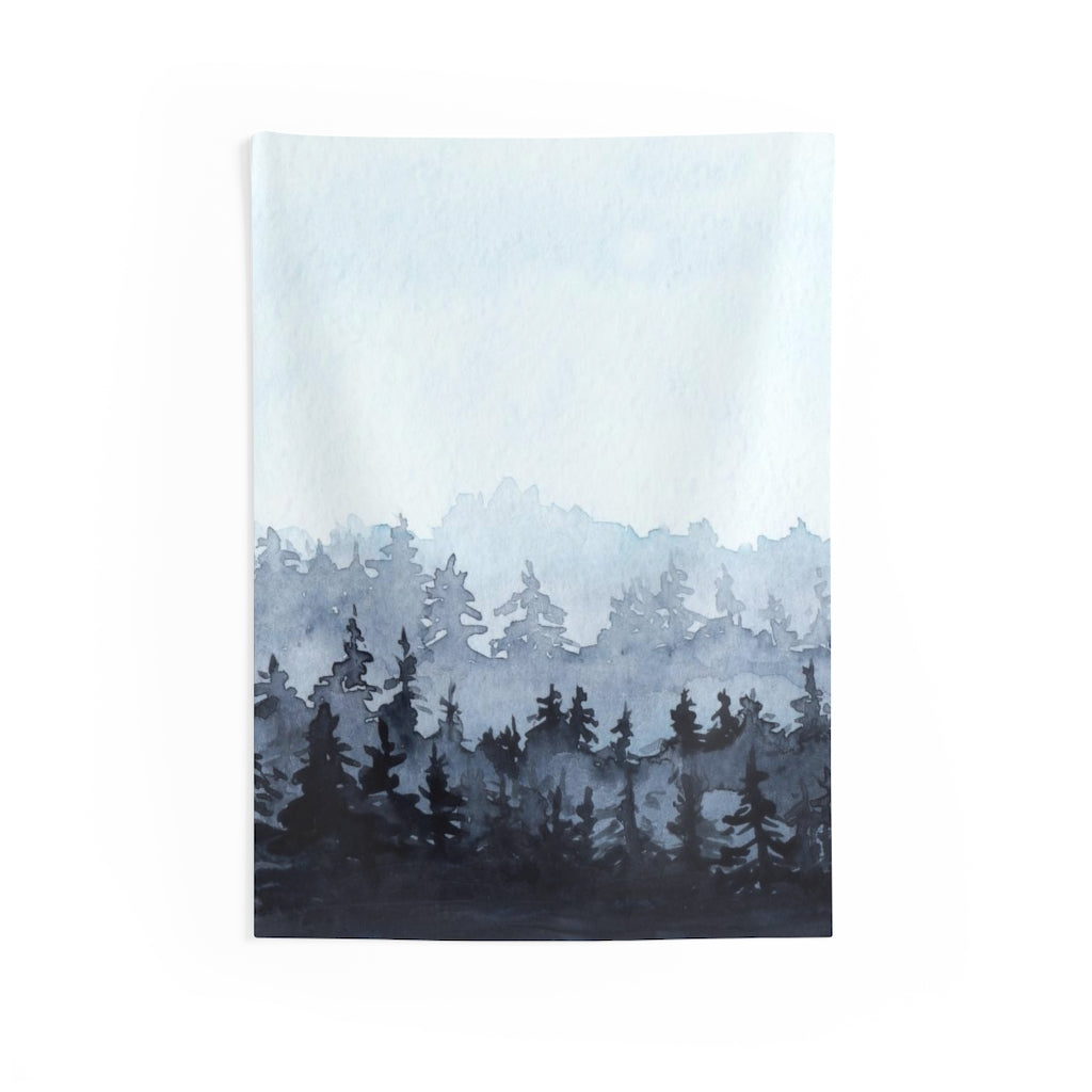 Landscape Tapestry | White Sky Blue Forest