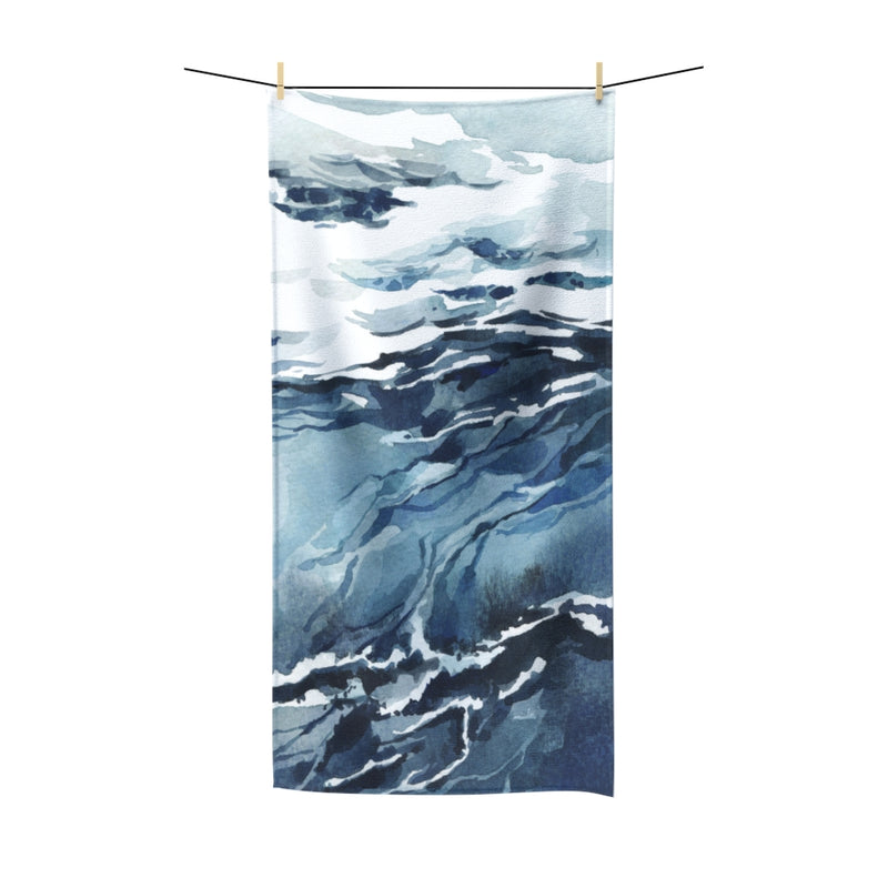 Blue Ocean | Bath Towel | Navy Waves