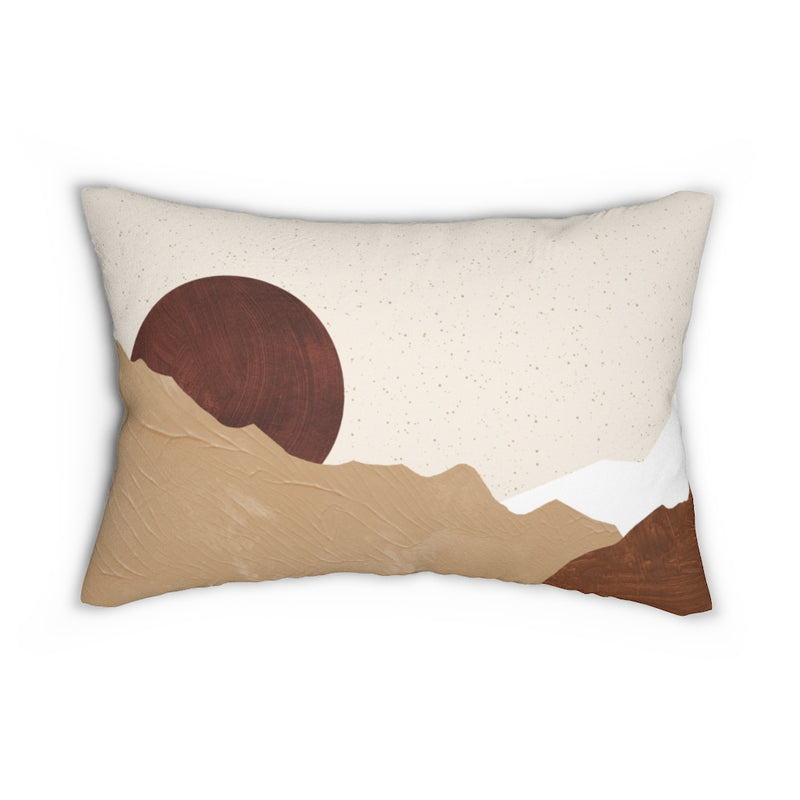 Southwestrn Boho Lumbar Pillow | Brown Beige