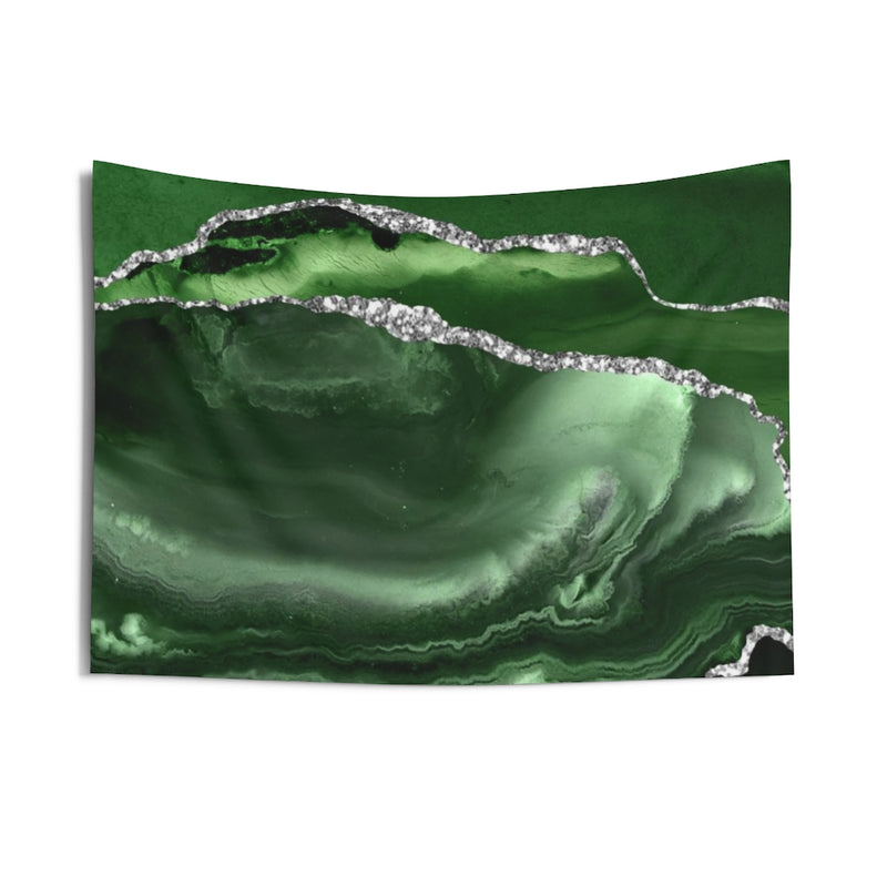 Abstract Tapestry | Green Silver