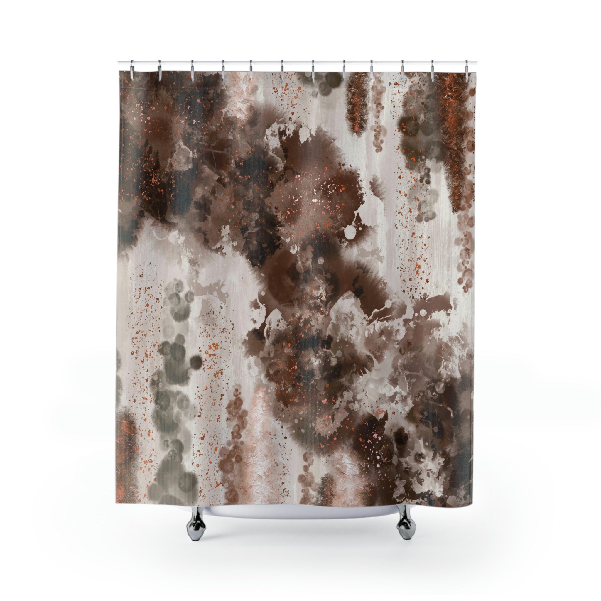 modern boho fabric shower curtain