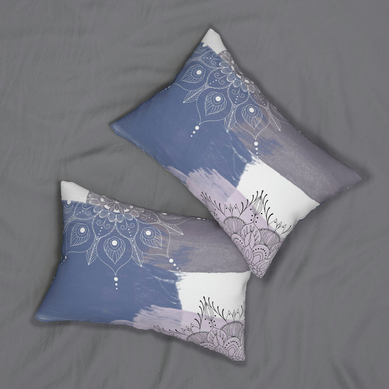 Boho Lumbar Pillow | Lavender Purple Mandala