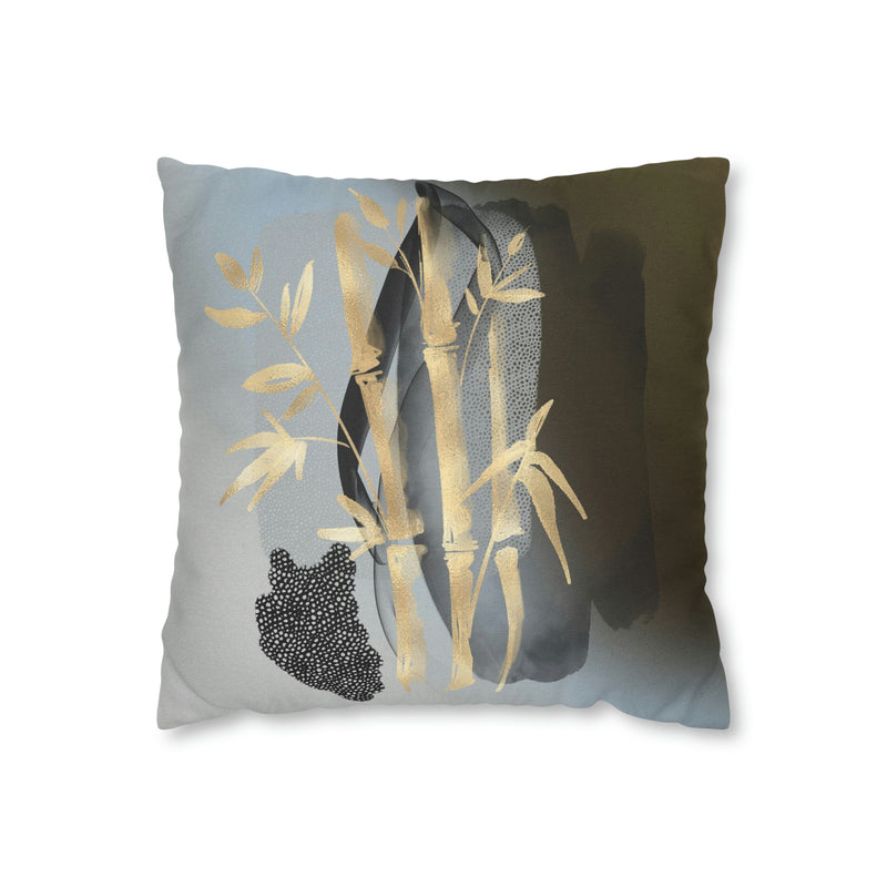Abstract Boho Pillow Cover | Gold Bamboo