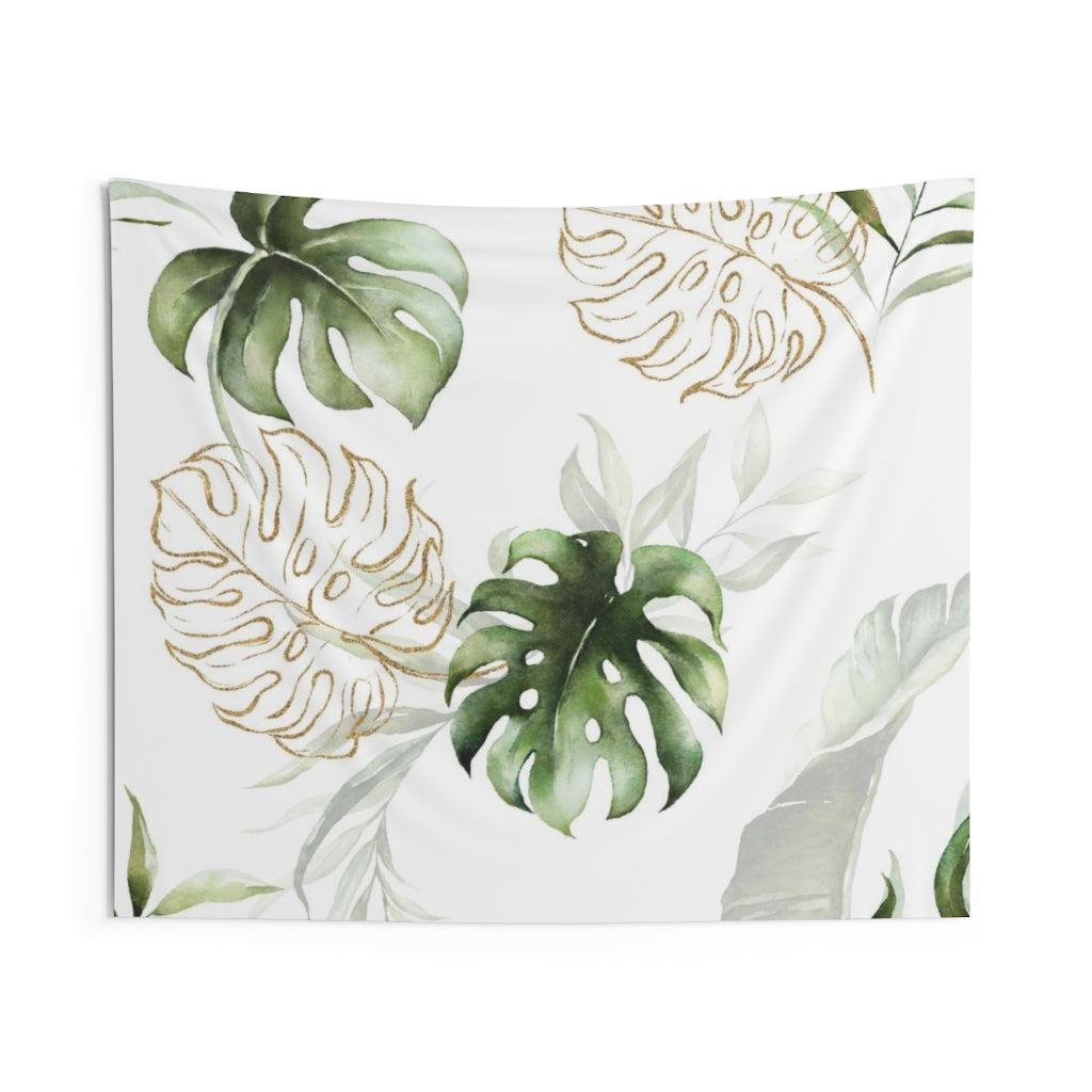 Floral Tapestry | White Green Gold