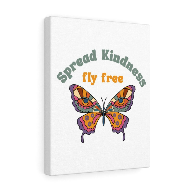 WITH SAYING WALL CANVAS ART | Green White Orange | Spread Kindness