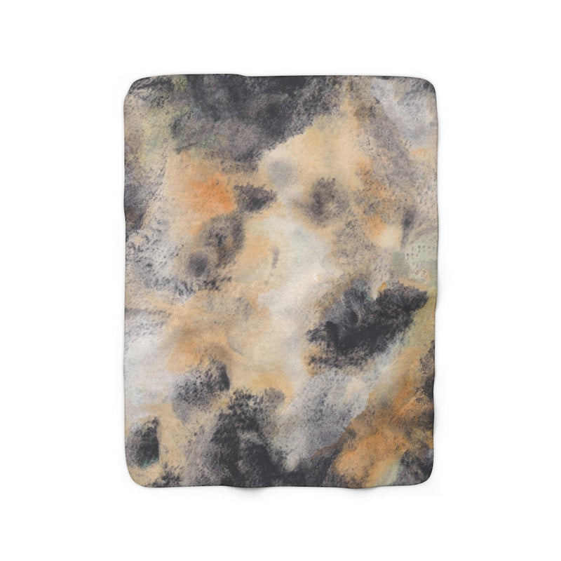 Abstract Comfy Blanket | Black Gray Orange Ombre