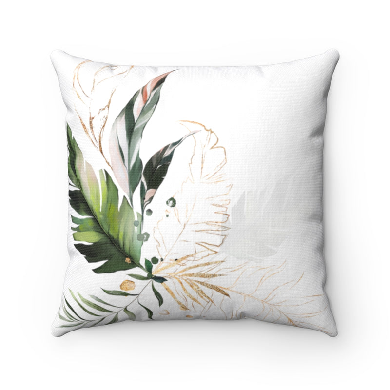 Floral Boho Pillow Cover | Sage Forest Green Gold