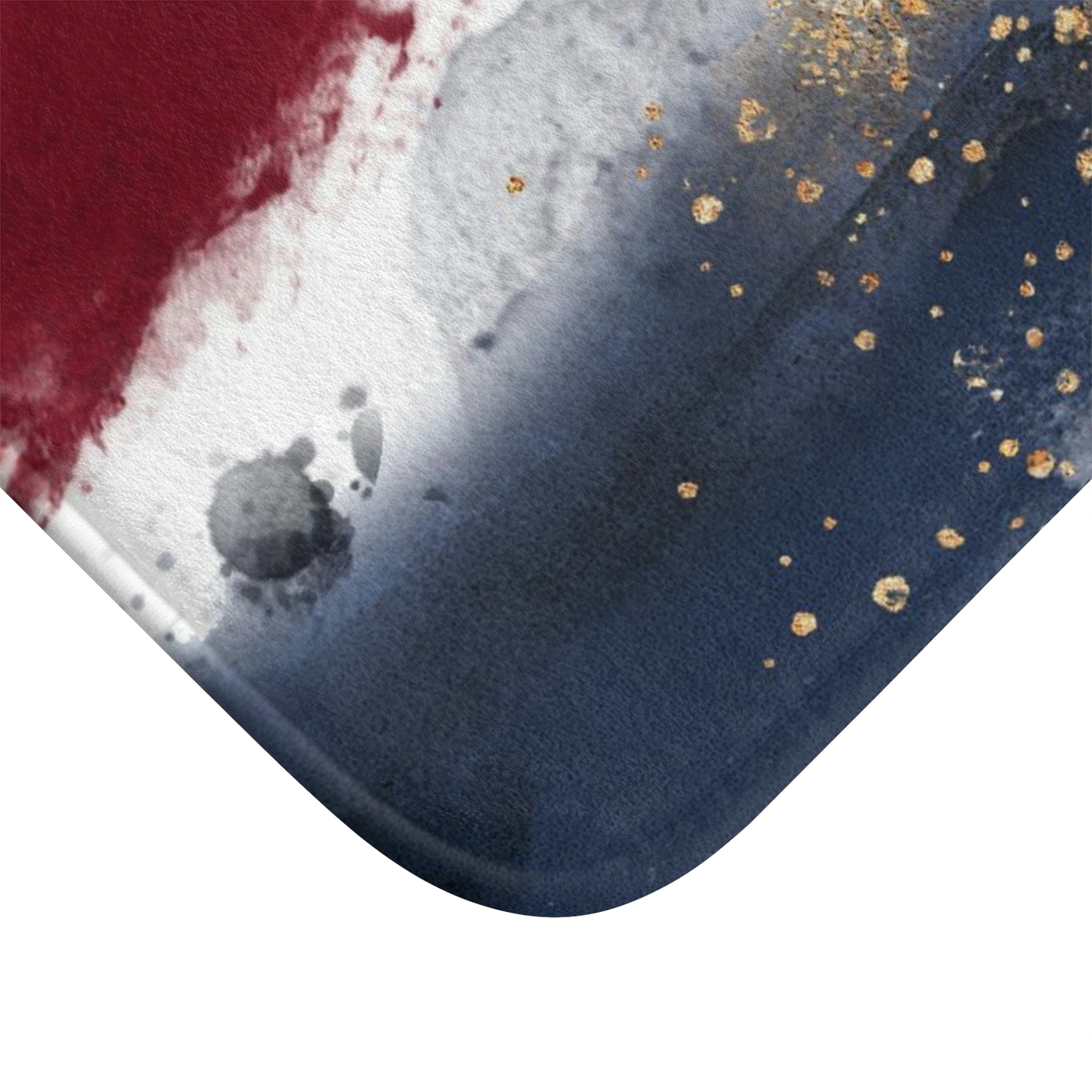 Boho Abstract Bath, Kitchen Mat | Burgundy Navy Blue