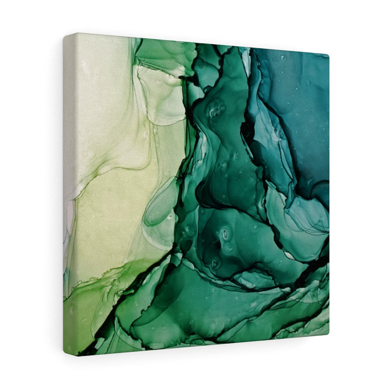 Abstract Canvas Art | Lime Green Emerald