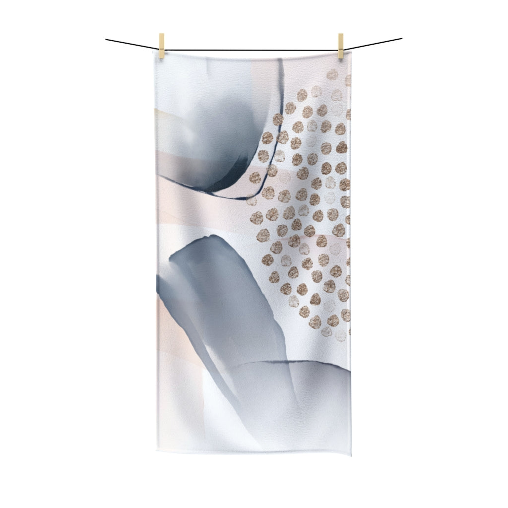 Abstract Bath Towel | pastel | blush pink navy blue