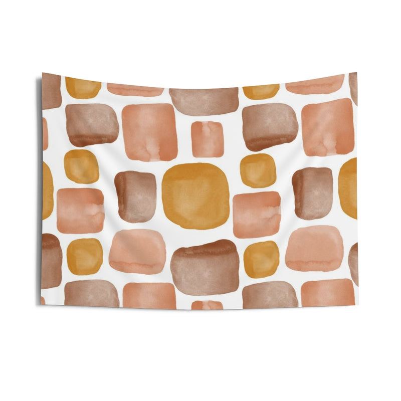 Abstract Tapestry | Beige Yellow Mustard White