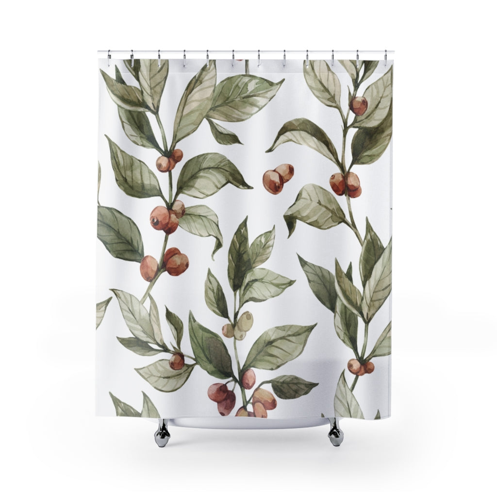 modern boho fabric shower curtain