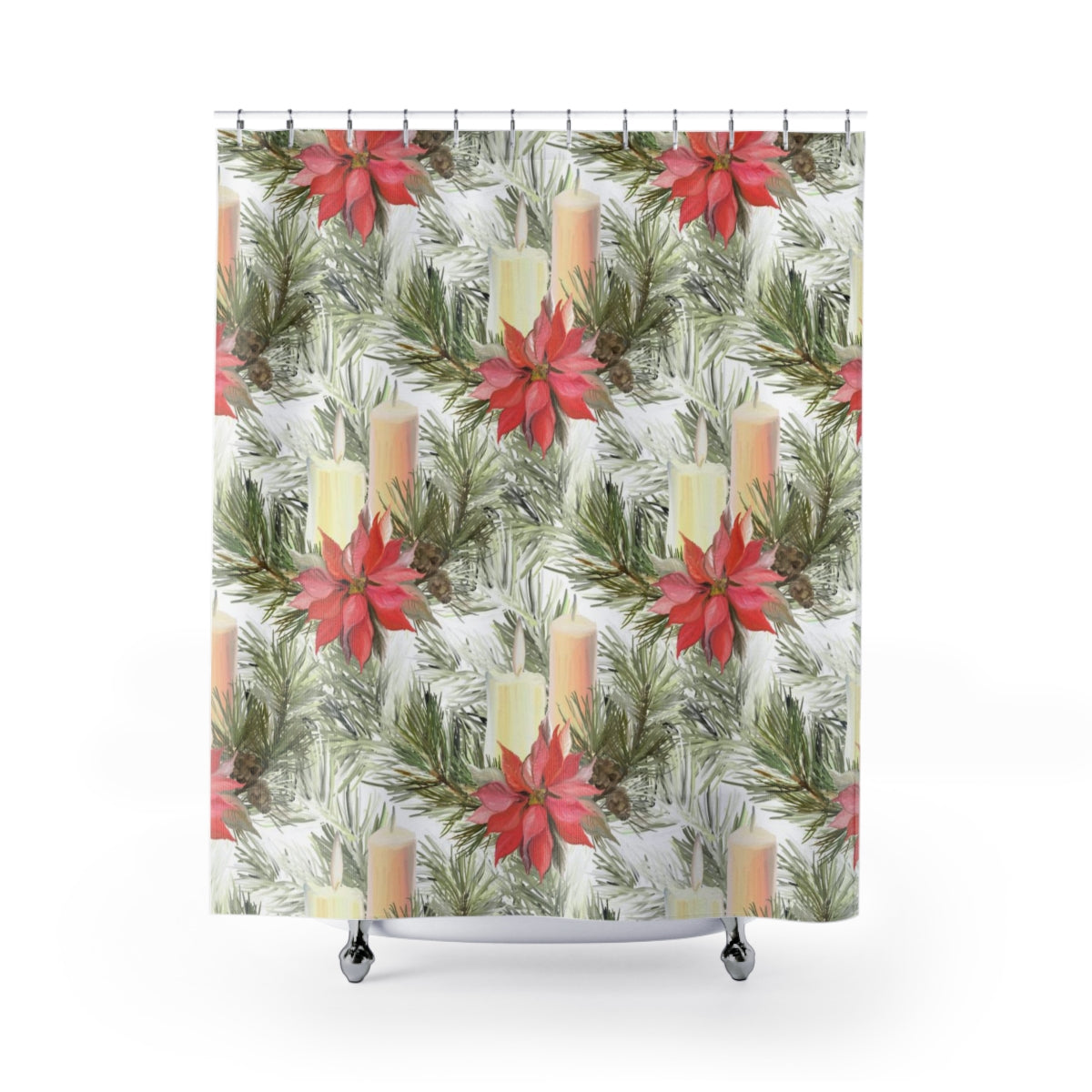 modern boho fabric shower curtain