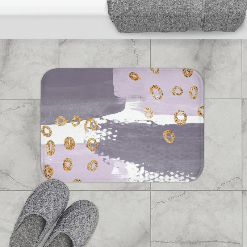 Boho Abstract Bath, Kitchen Mat | Lavender Purple