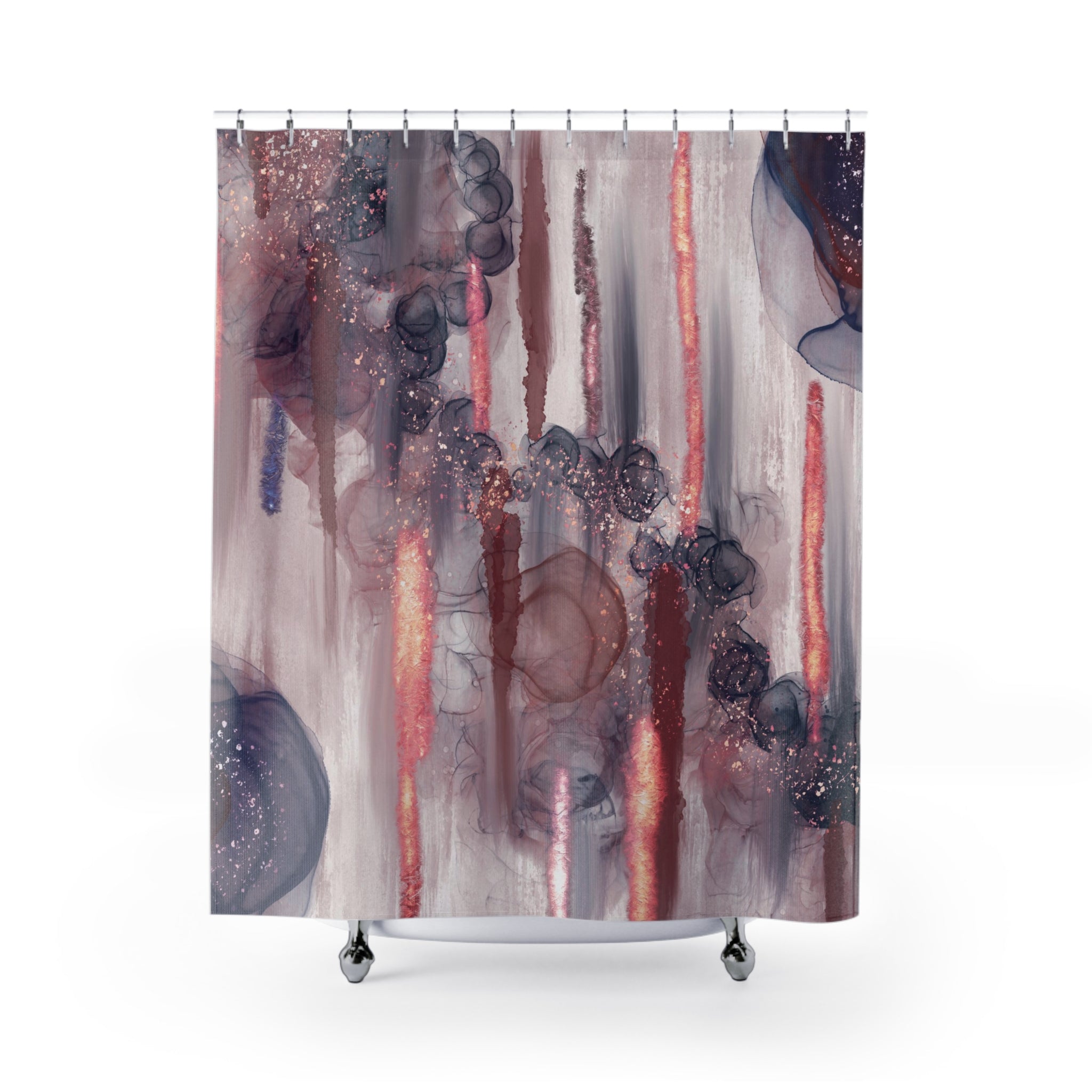 modern boho fabric shower curtain