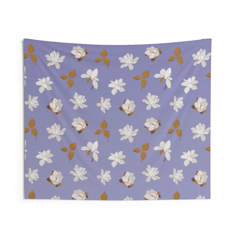 Floral Tapestry | Pastel Purple White Brown