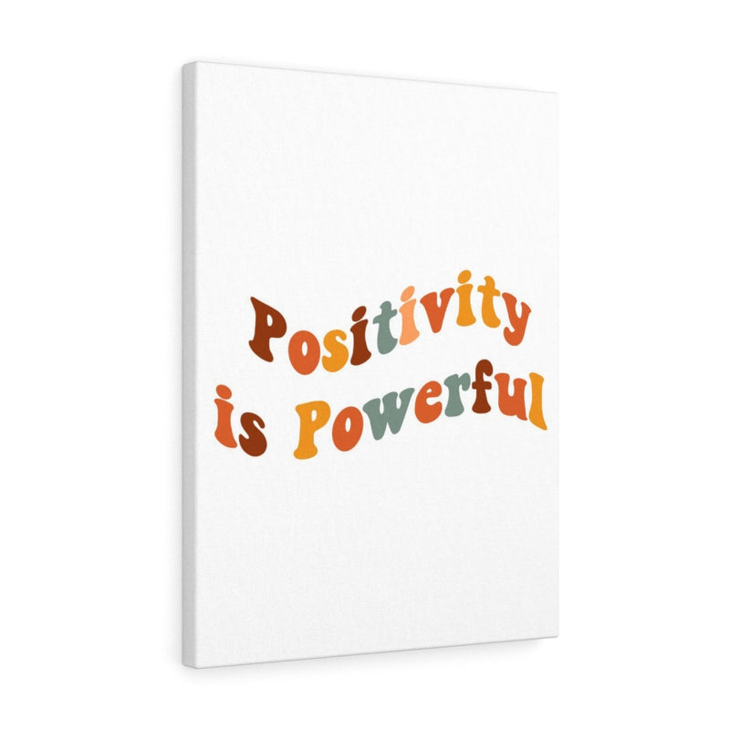 WITH SAYING WALL CANVAS ART | Red Yellow White | Positivity Is Powerful