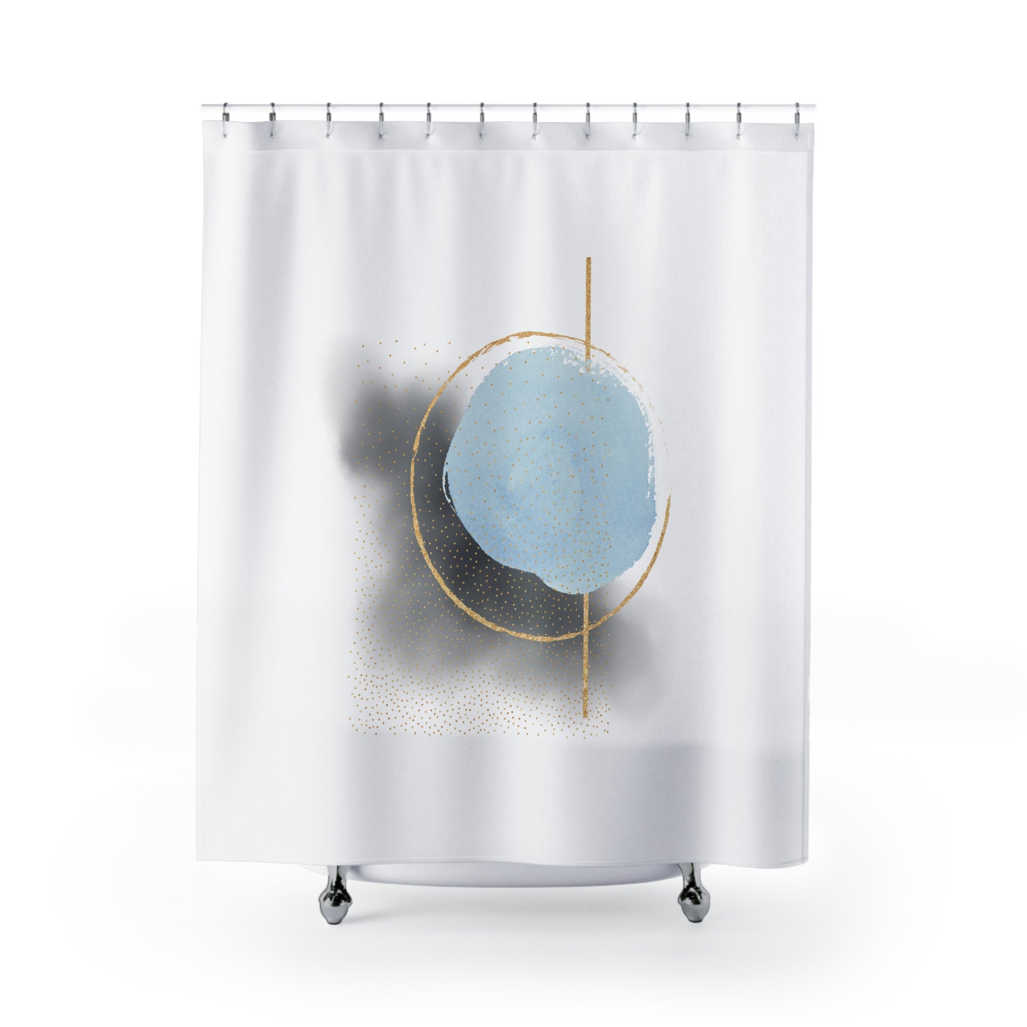 modern boho fabric shower curtain