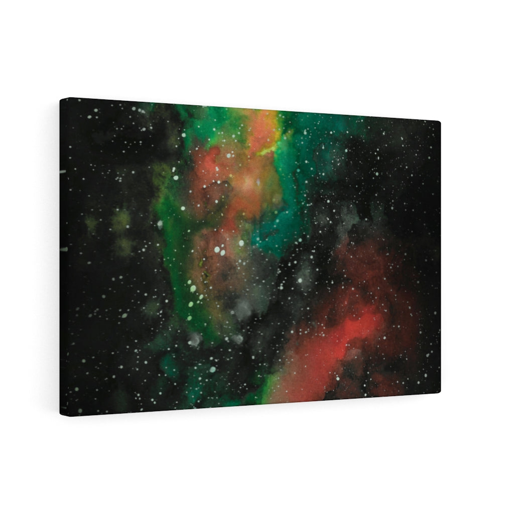 ABSTRACT WALL CANVAS ART | Black Green Yellow Red