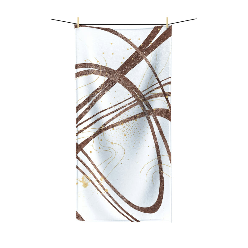 Abstract Bath Towel | White Brown