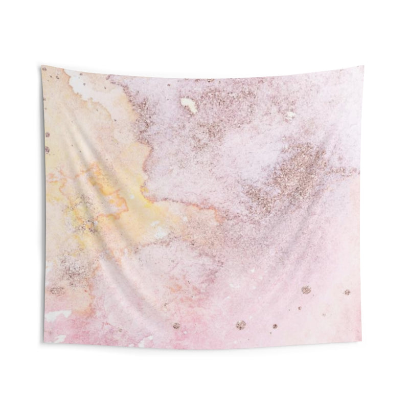Abstract Tapestry | Pastel Pink Yellow Gold
