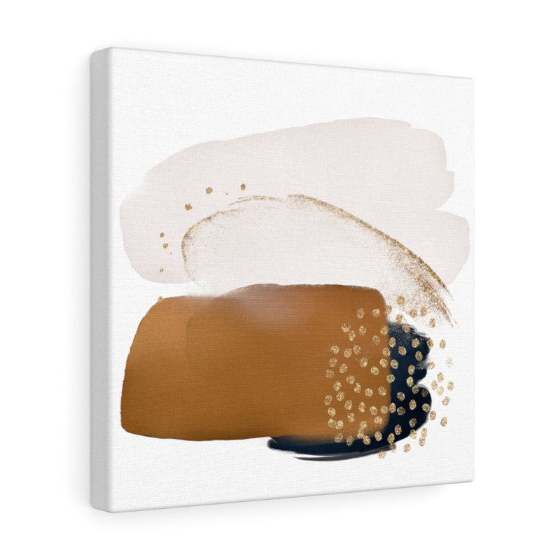 Abstract Canvas Art | Brown Navy Blue White
