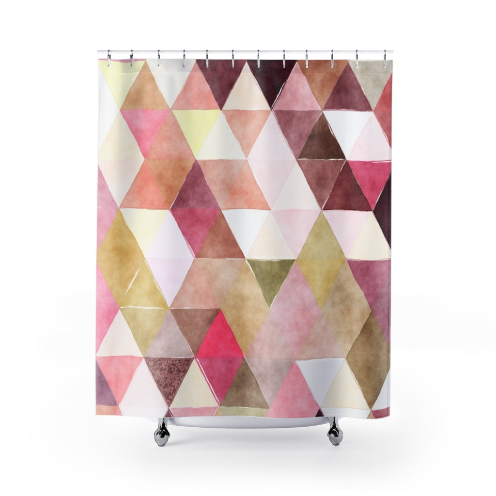 modern boho fabric shower curtain