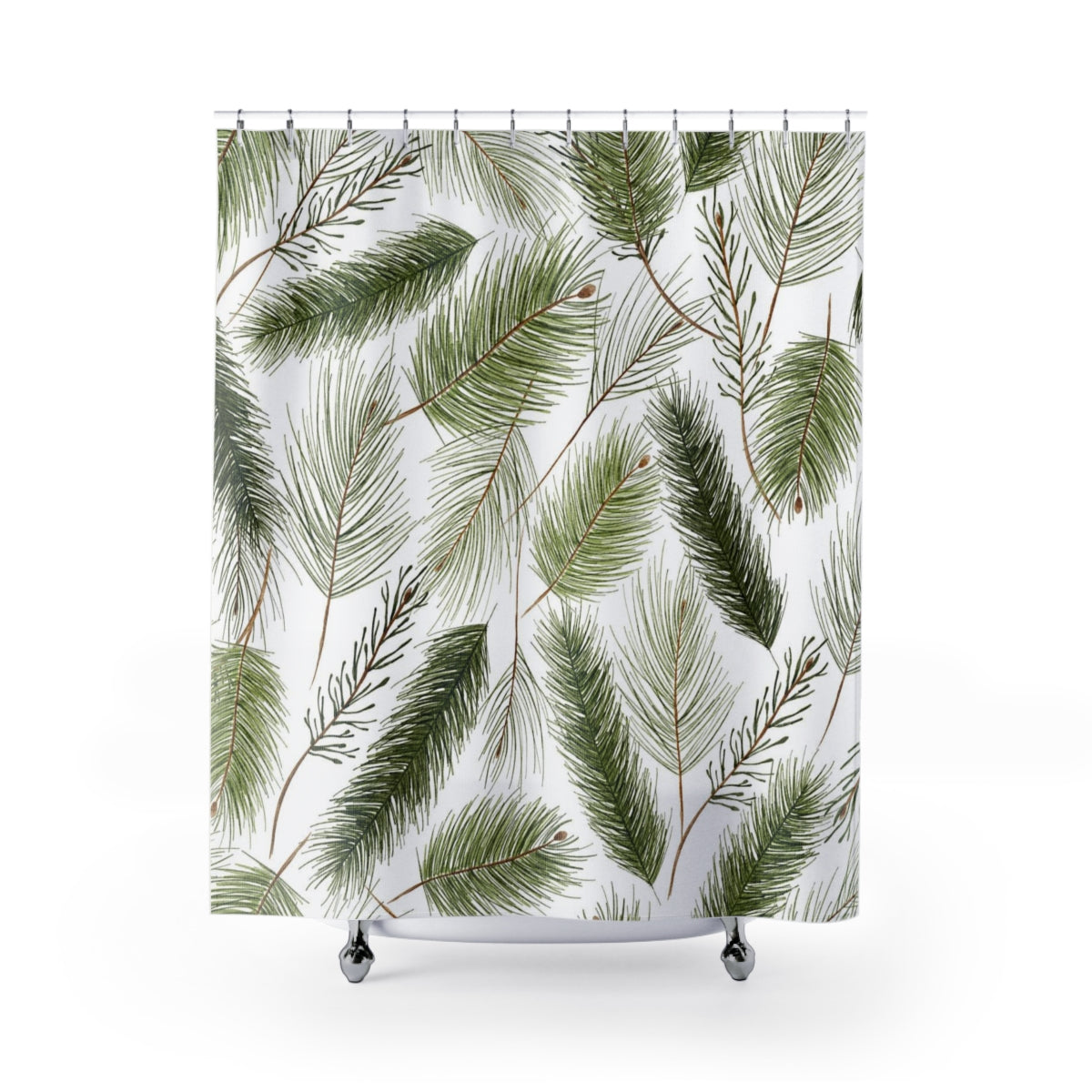 modern boho fabric shower curtain