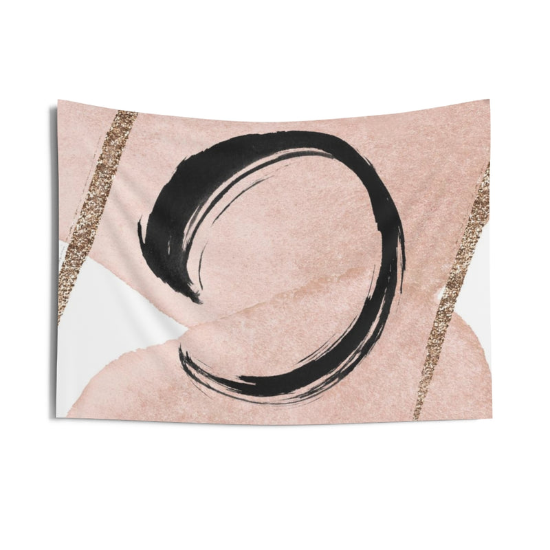 Abstract Tapestry | Black Blush Pink White