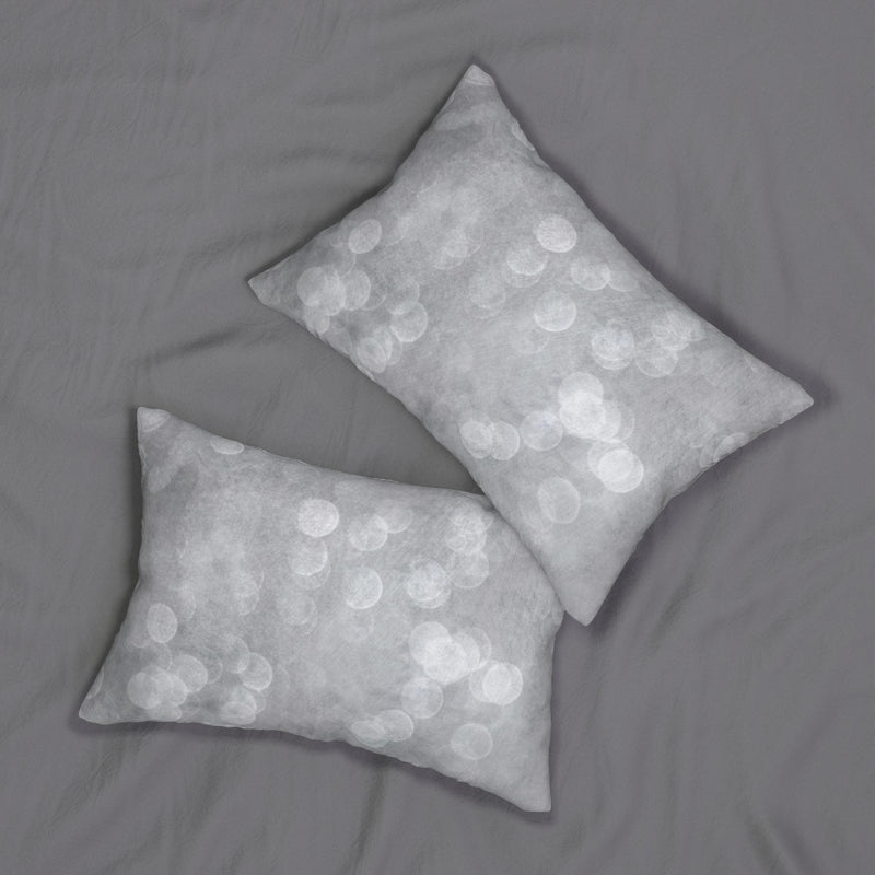 Abstract Boho Lumbar Pillow | Silver Grey