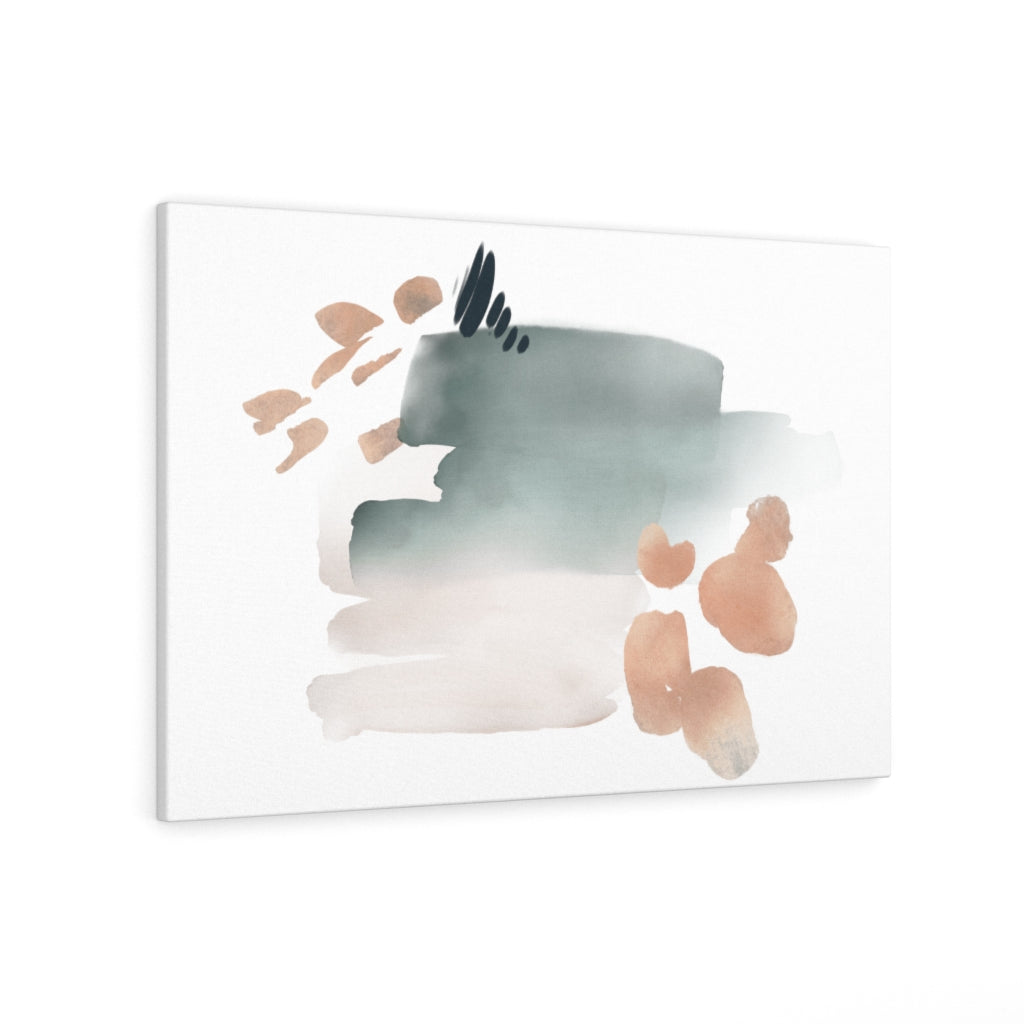 Abstract Canvas Art | Grey White Blush Pink