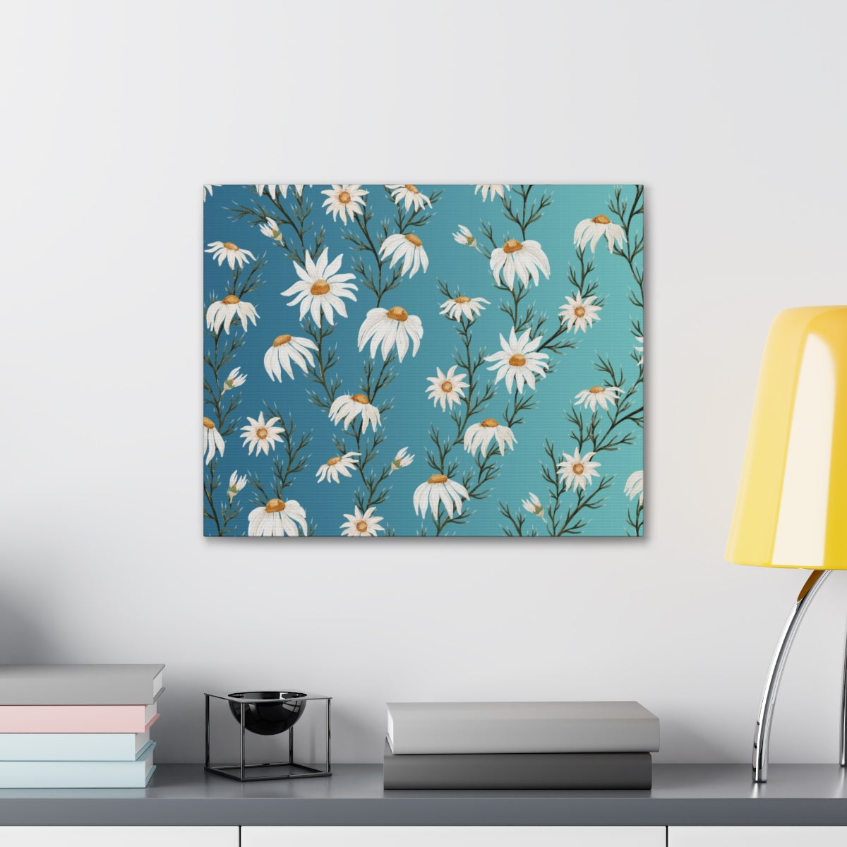 Floral Wall Canvas Print | Daisies Dreams